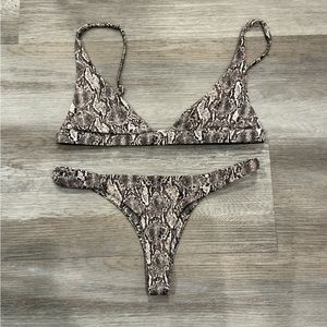 Ark Swim Snake Bikini - Bralette Top (M), Hybrid Bottom (S)